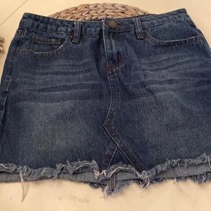 Denim mini skirt